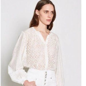 NWT Joie Janah Eyelet Boho Blouse - L